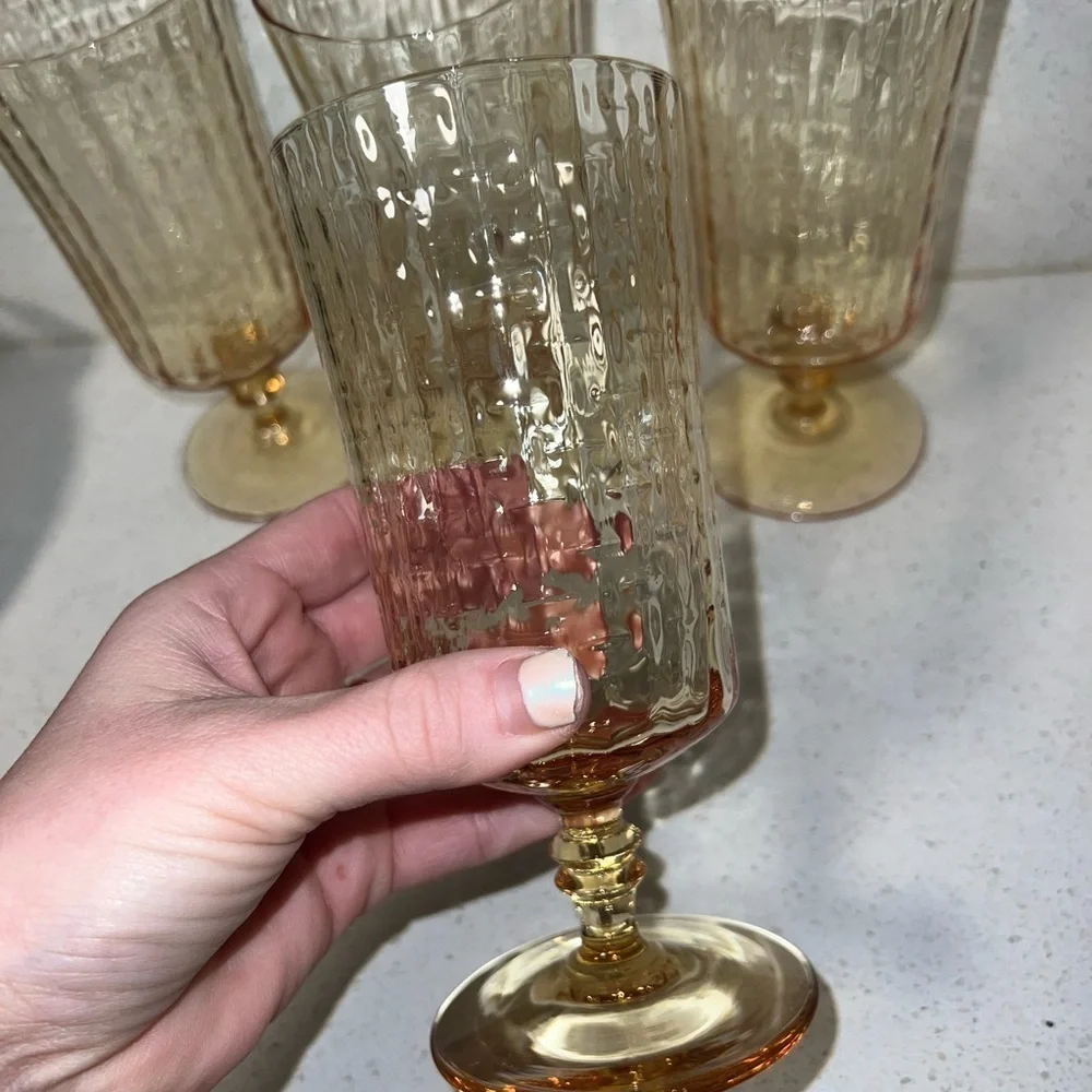 Lenox Vintage Handblown Lead Crystal Glasses, Set Of 4